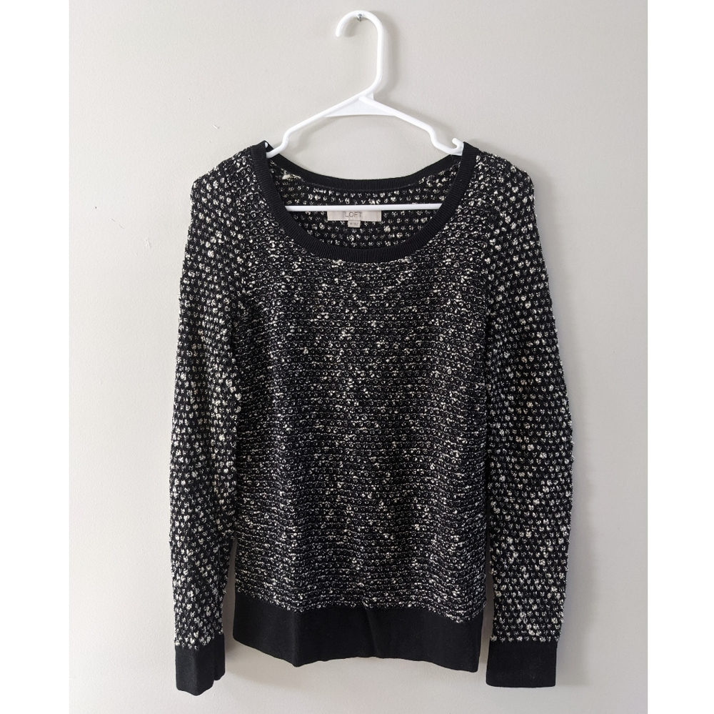 Black and White Loft Sweater